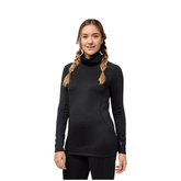 Baselayer Kombi Womens Redheat Pro Grid Mock Top - Black - Genetik Sport