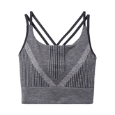 Sports Bra Smartwool Intraknit Strappy - Black Heather - Genetik Sport