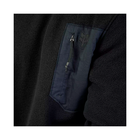 Crewneck Fox Sherpa Fleece Survivalist - Black