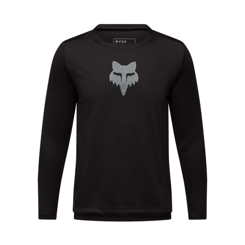 Jersey Fox Youth Ranger LS Fox Head - Black - Genetik Sport