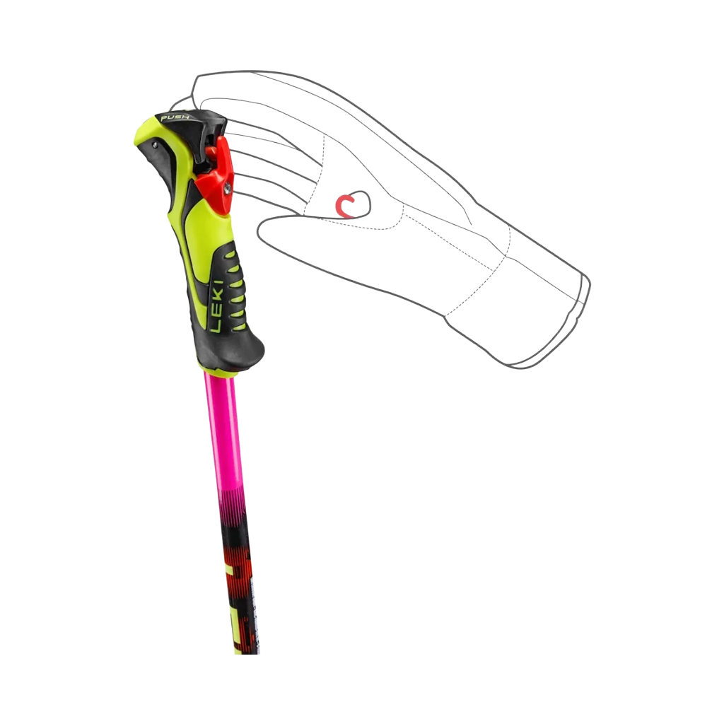 Ski Poles Leki WCR Evo Lite SL TR - Neon Pink/Neon Orange - Genetik Sport