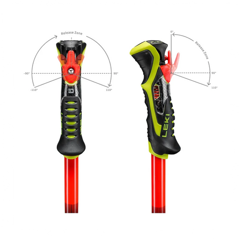 Ski Poles Leki WCR Pro SL TR - Bright Red/Violet - Genetik Sport