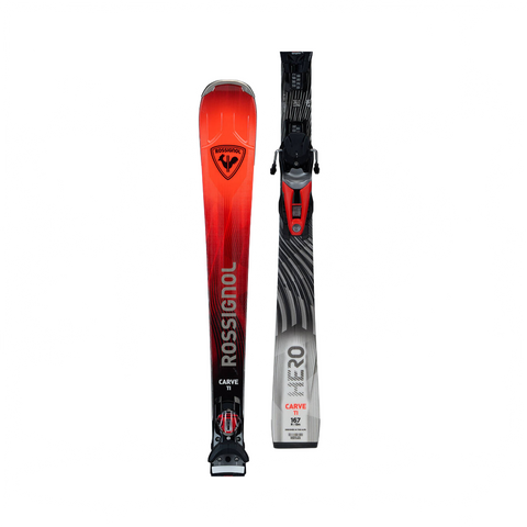 Skis Rossignol Hero Carve TI + NX 12 Konect GW B80 Silver Red - Genetik Sport