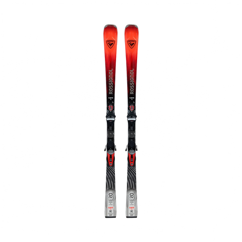 Skis Rossignol Hero Carve TI + NX 12 Konect GW B80 Silver Red - Genetik Sport