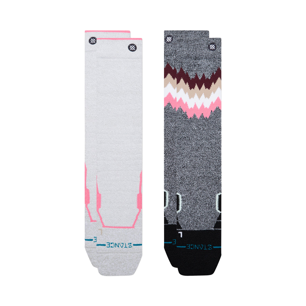 Socks Stance Womens Snow 2X Mid 2 Pack - Grey - Genetik Sport