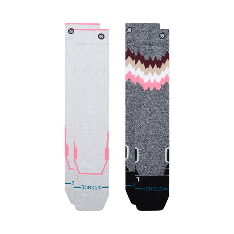 Socks Stance Womens Snow 2X Mid 2 Pack - Grey - Genetik Sport