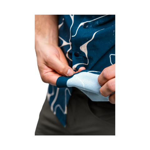 Tech Shirt Libe Mens Thanan SS - Blue Night - Genetik Sport
