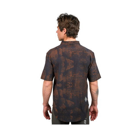 Tech Shirt Libe Mens Thanan SS - Brown - Genetik Sport
