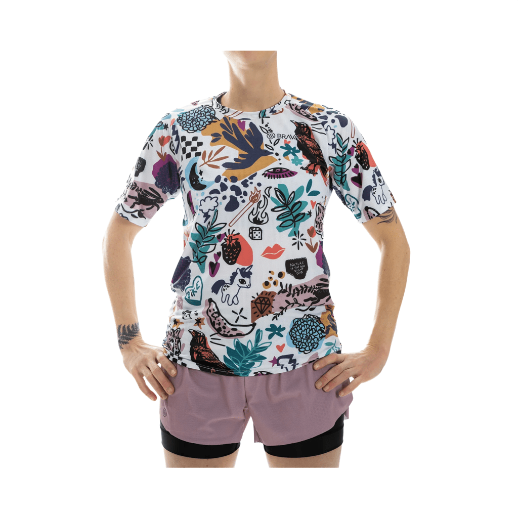 Jersey Brava Womens MTB Mesh SS - Tea Party - Genetik Sport