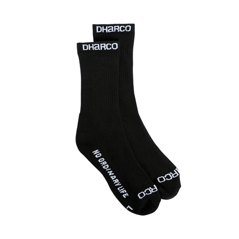 Socks DHaRCO Youth Crew - Black - Genetik Sport