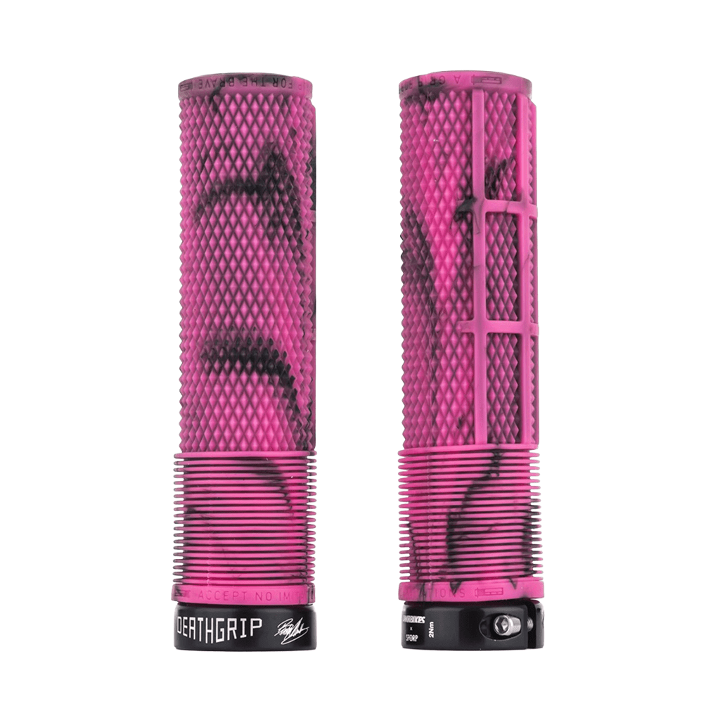 Grips DMR Deathgrip Flangeless Thin - Marble Pink - Genetik Sport