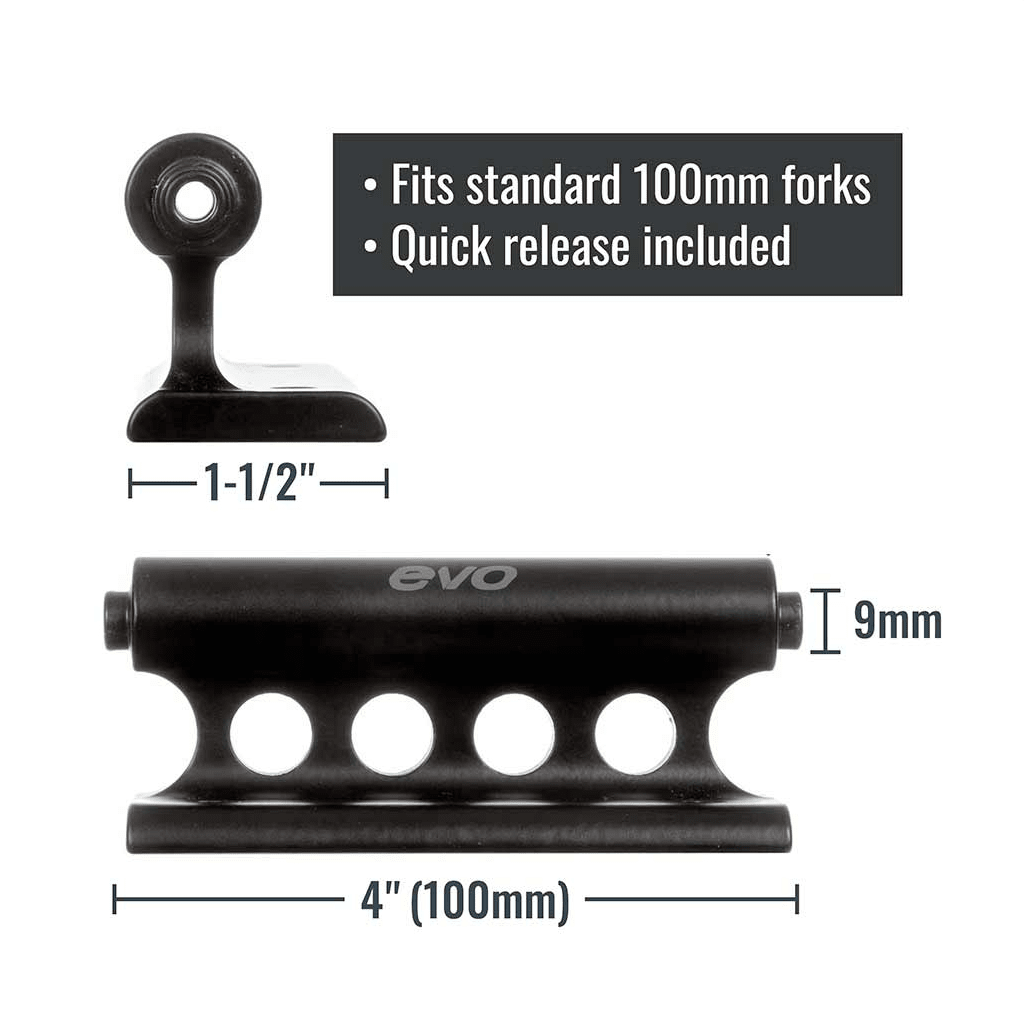 Bike Fork Mount EVO 9mm QR - Black - Genetik Sport