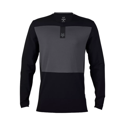 Jersey Fox Mens Defend Off Road LS - Black - Genetik Sport