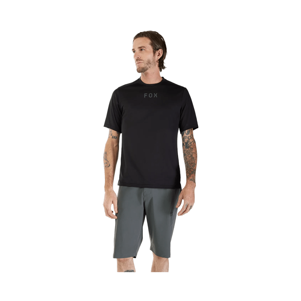 Jersey Fox Mens Ranger Wordmark SS - Black - Genetik Sport