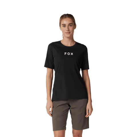 Jersey Fox Womens Ranger Wordmark SS - Black - Genetik Sport