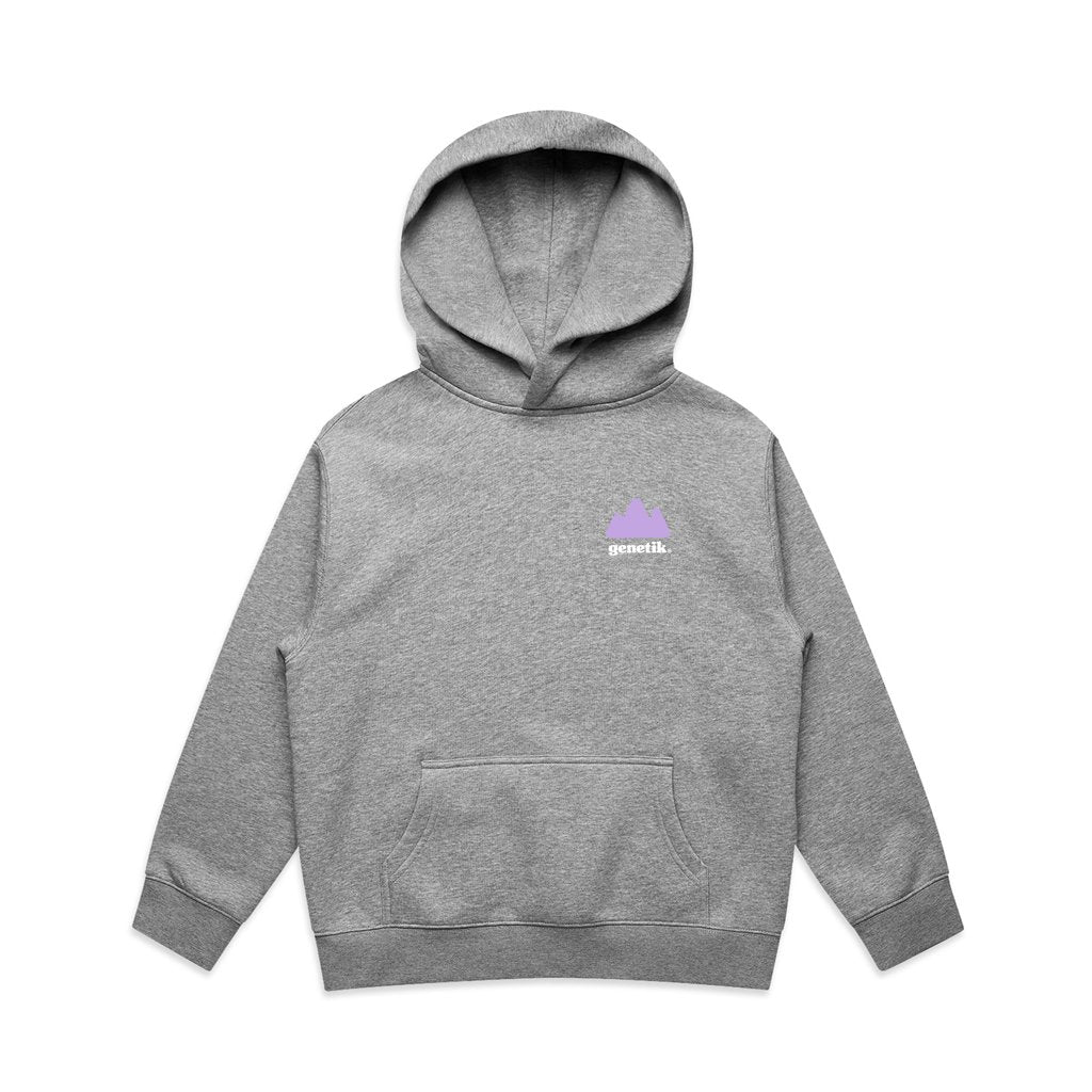 Youth Hoodie Genetik Trails - Heather Grey - Genetik Sport