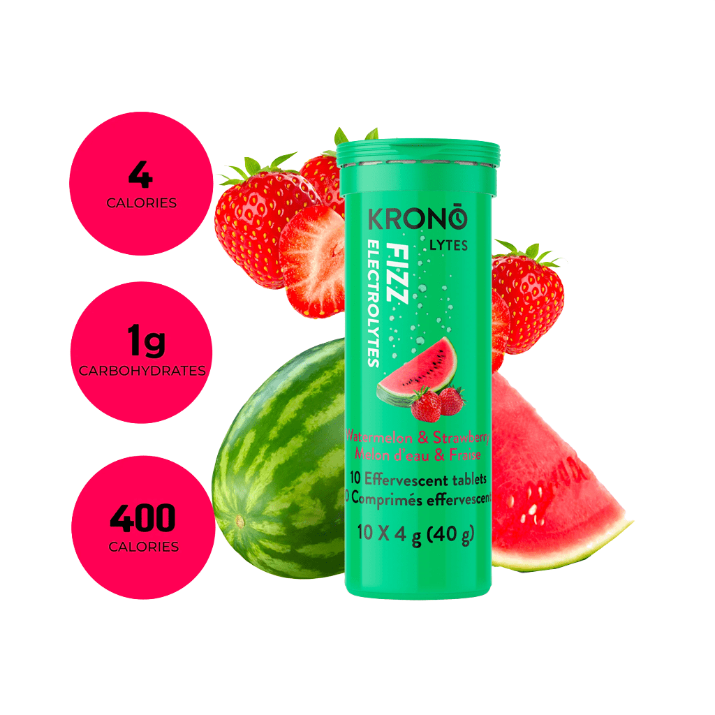 Effervescent Tablets Electrolytes KRONO Watermelon Strawberry - Genetik Sport