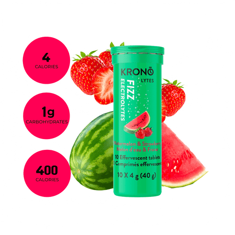 Effervescent Tablets Electrolytes KRONO Watermelon Strawberry - Genetik Sport