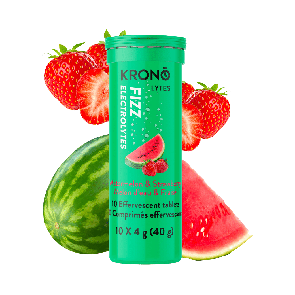 Effervescent Tablets Electrolytes KRONO Watermelon Strawberry - Genetik Sport