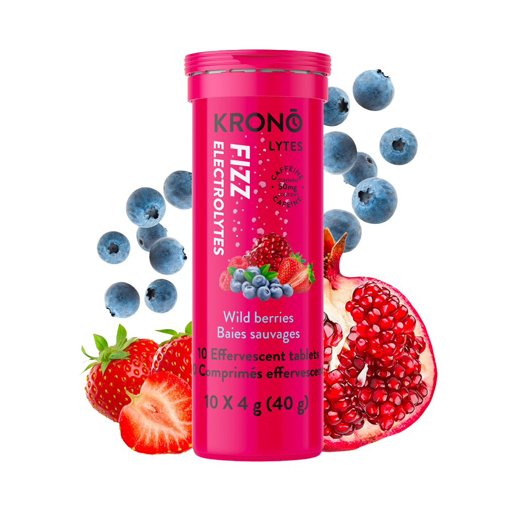 Effervescent Tablets Electrolytes KRONO Wildberries Caffeine - Genetik Sport
