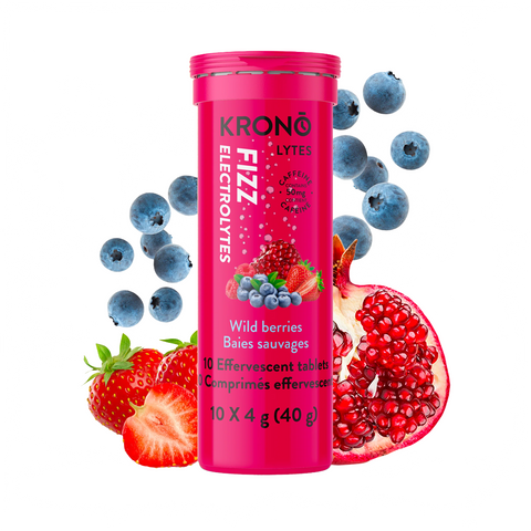 Effervescent Tablets Electrolytes KRONO Wildberries Caffeine - Genetik Sport