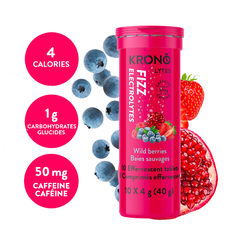 Effervescent Tablets Electrolytes KRONO Wildberries Caffeine - Genetik Sport
