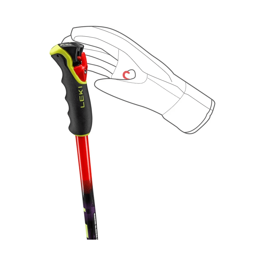 Ski Poles Leki WCR Pro GS TR - Bright Red/Violet - Genetik Sport