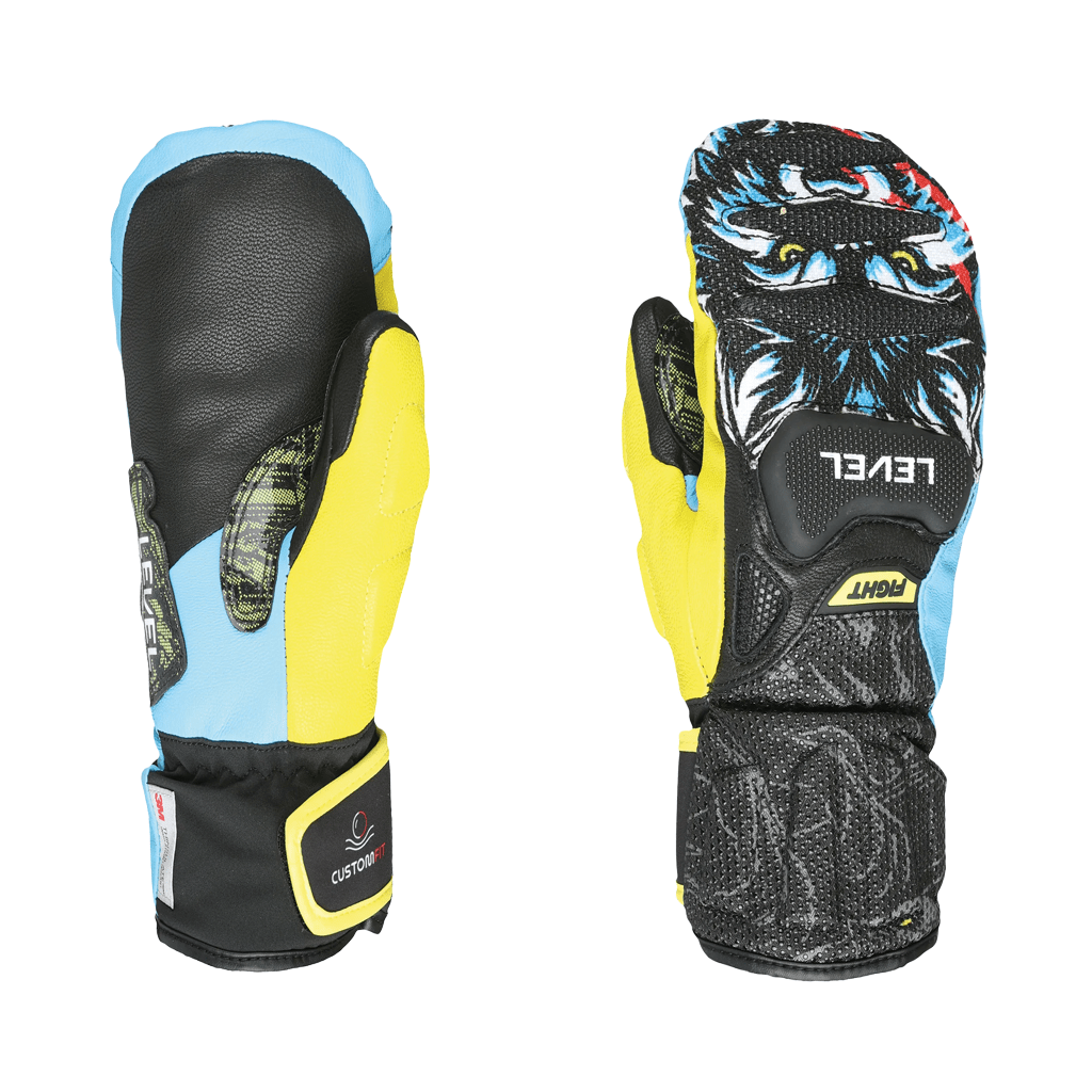 Mitts Level SQ Junior CF - Yellow/Blue - Genetik Sport