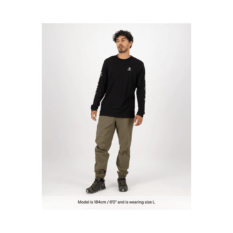 Jersey Mons Royale Mens Icon Merino Classic LS MR Rad - Black - Genetik Sport