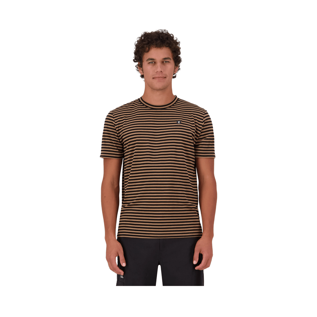 Jersey Mons Royale Mens Icon Merino SS - Mr Stripe Toffee - Genetik Sport