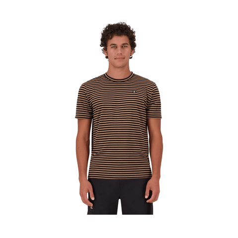 Jersey Mons Royale Mens Icon Merino SS - Mr Stripe Toffee - Genetik Sport