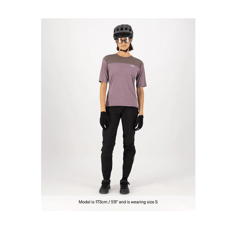 Jersey Mons Royale Womens Diversion Merino SS ALU - Mauve/Iron - Genetik Sport