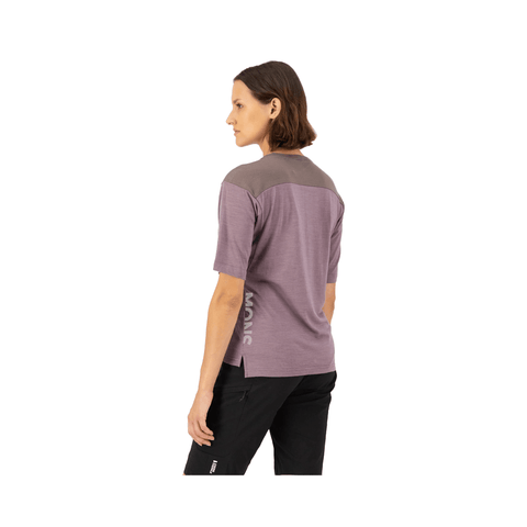 Jersey Mons Royale Womens Diversion Merino SS ALU - Mauve/Iron - Genetik Sport