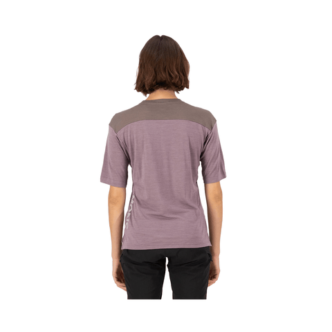 Jersey Mons Royale Womens Diversion Merino SS ALU - Mauve/Iron - Genetik Sport