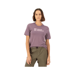 Jersey Mons Royale Womens Icon Merino SS Brand Lock Up - Mauve - Genetik Sport