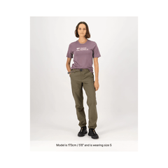 Jersey Mons Royale Womens Icon Merino SS Brand Lock Up - Mauve - Genetik Sport