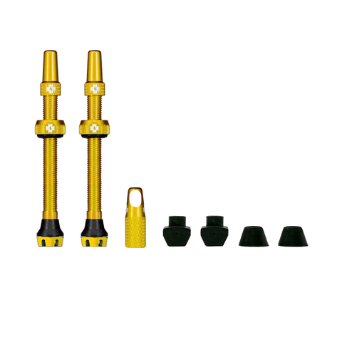 Tubeless Valve Presta Muc - Off V2 44mm Pair - Gold - Genetik Sport