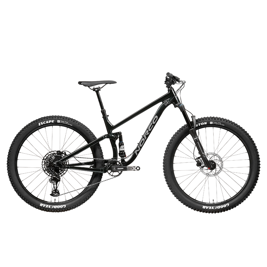 Bike Norco Fluid FS 27.5’’ - Black/Chrome - Genetik Sport