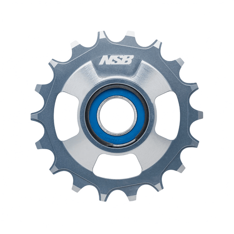 High Pivot Idler Pulley Kit NSB Forbidden Druid V2 Aluminum 18T - Pewter - Genetik Sport