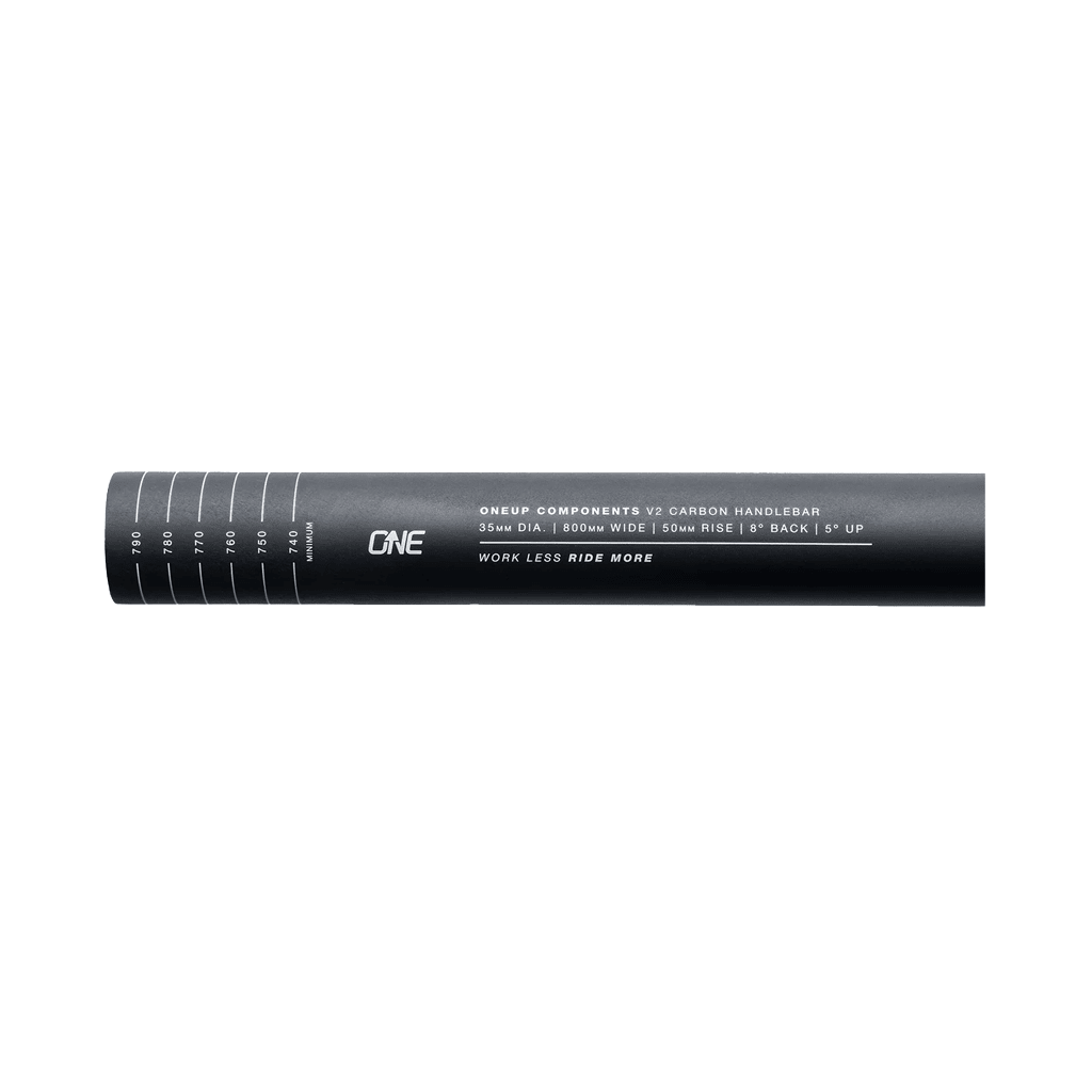 Handlebar OneUp Components V2 Carbon 800mm Wide 35mm Diameter 35mm Rise - Genetik Sport