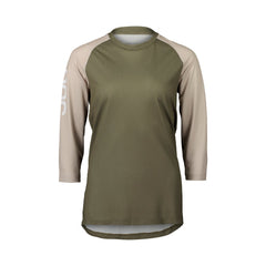 Jersey POC Womens MTB Pure 3/4 - Epidote Green/Light Sandstone Beige - Genetik Sport