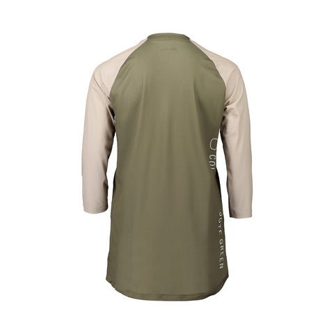Jersey POC Womens MTB Pure 3/4 - Epidote Green/Light Sandstone Beige - Genetik Sport