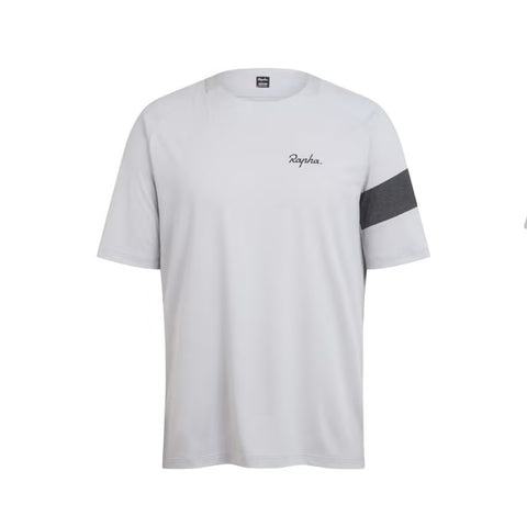 Jersey Rapha Mens Trail Technical SS - Light Grey/Black - Genetik Sport