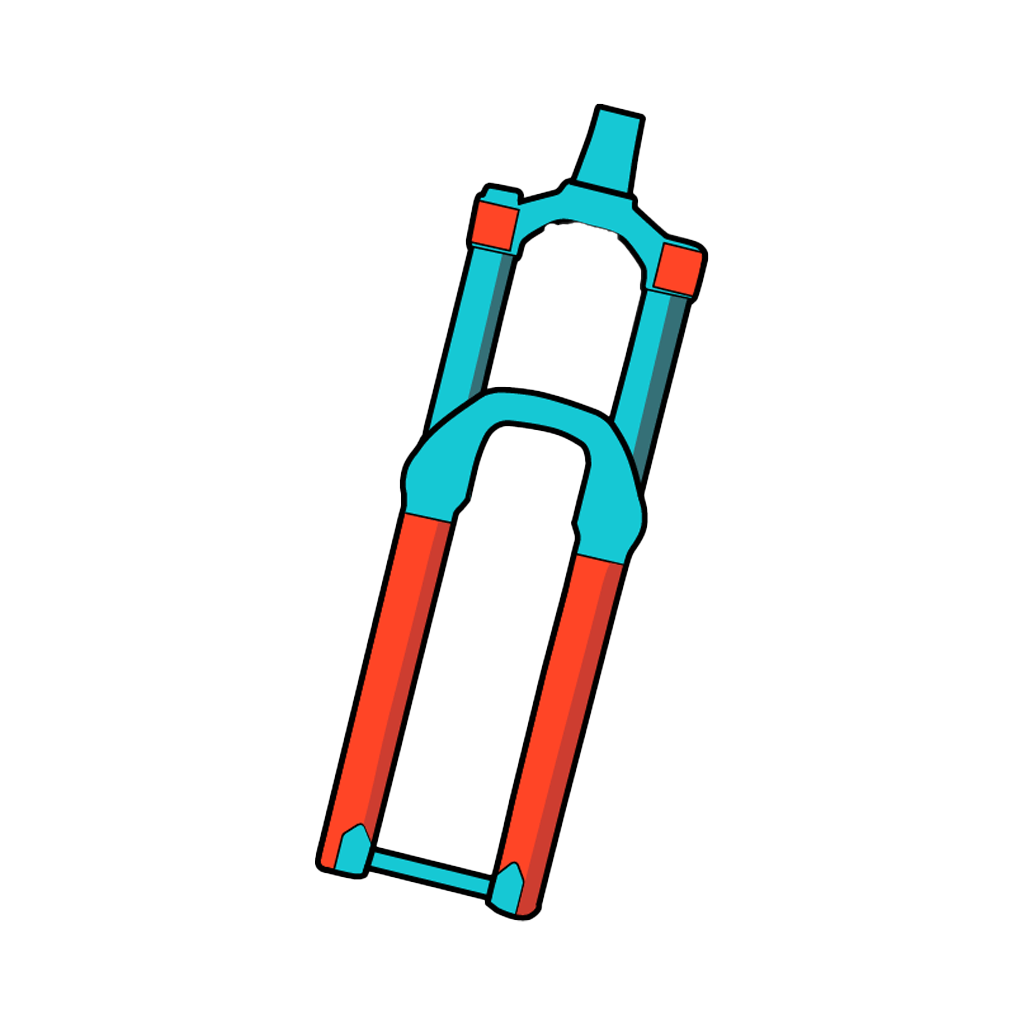 Protective Wrap Kit Ridewrap Covered MTB Fork - Matte Clear - Genetik Sport