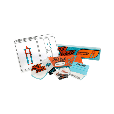 Protective Wrap Kit Ridewrap Covered MTB Fork - Matte Clear - Genetik Sport