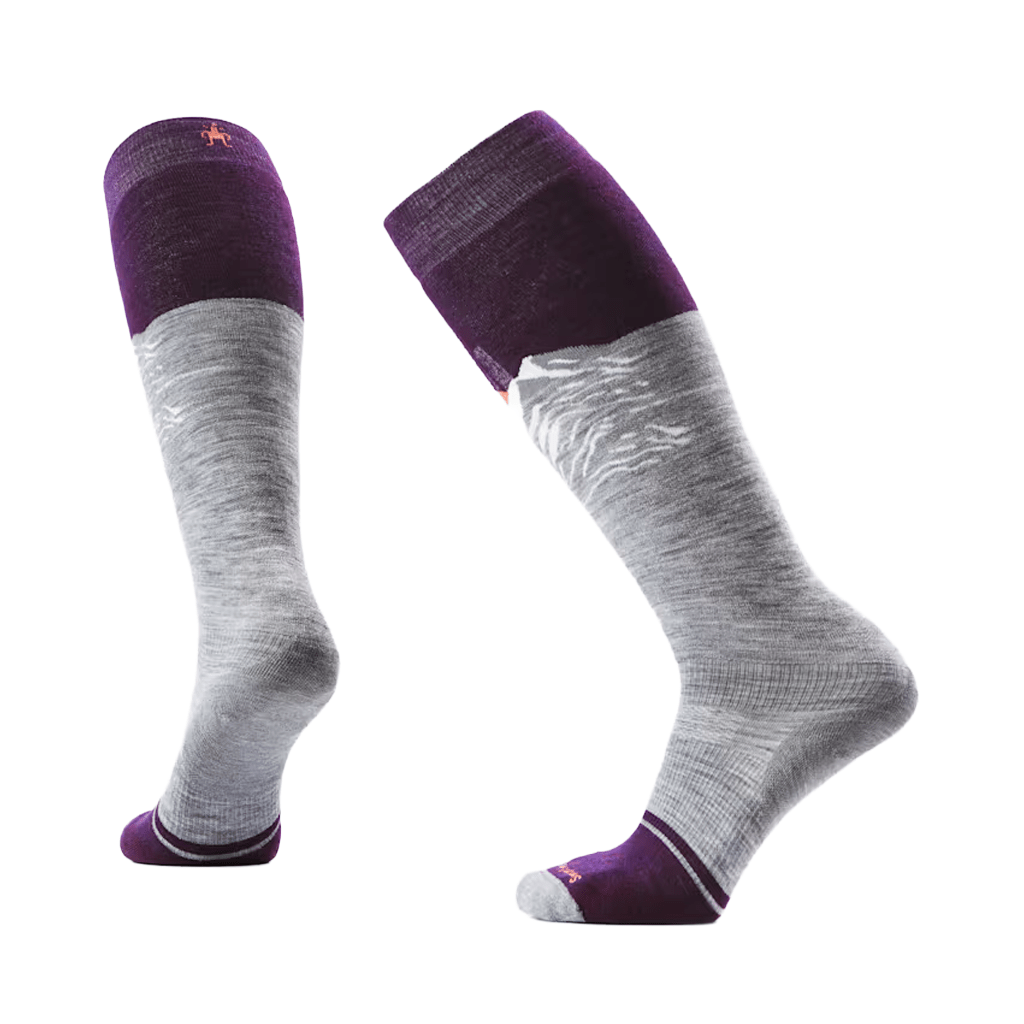 Socks Smartwool Womens Snowboard Targeted Cushion Valley Sunset OTC - Light Gray - Genetik Sport