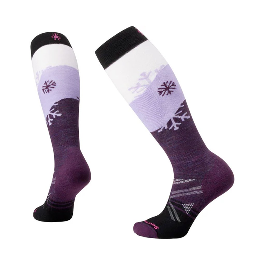 Women's Socks Smartwool Ski Full Cushion Snowpocalypse Pattern OTC - Purple Iris - Genetik Sport