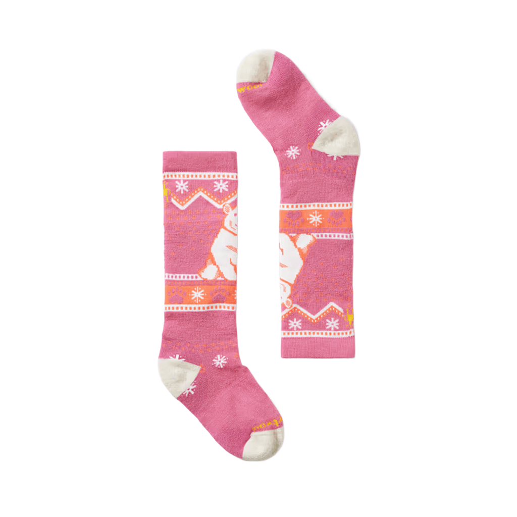 Youth Socks Smartwool Wintersport Full Cushion Polar Bear OTC - Garden Pink - Genetik Sport
