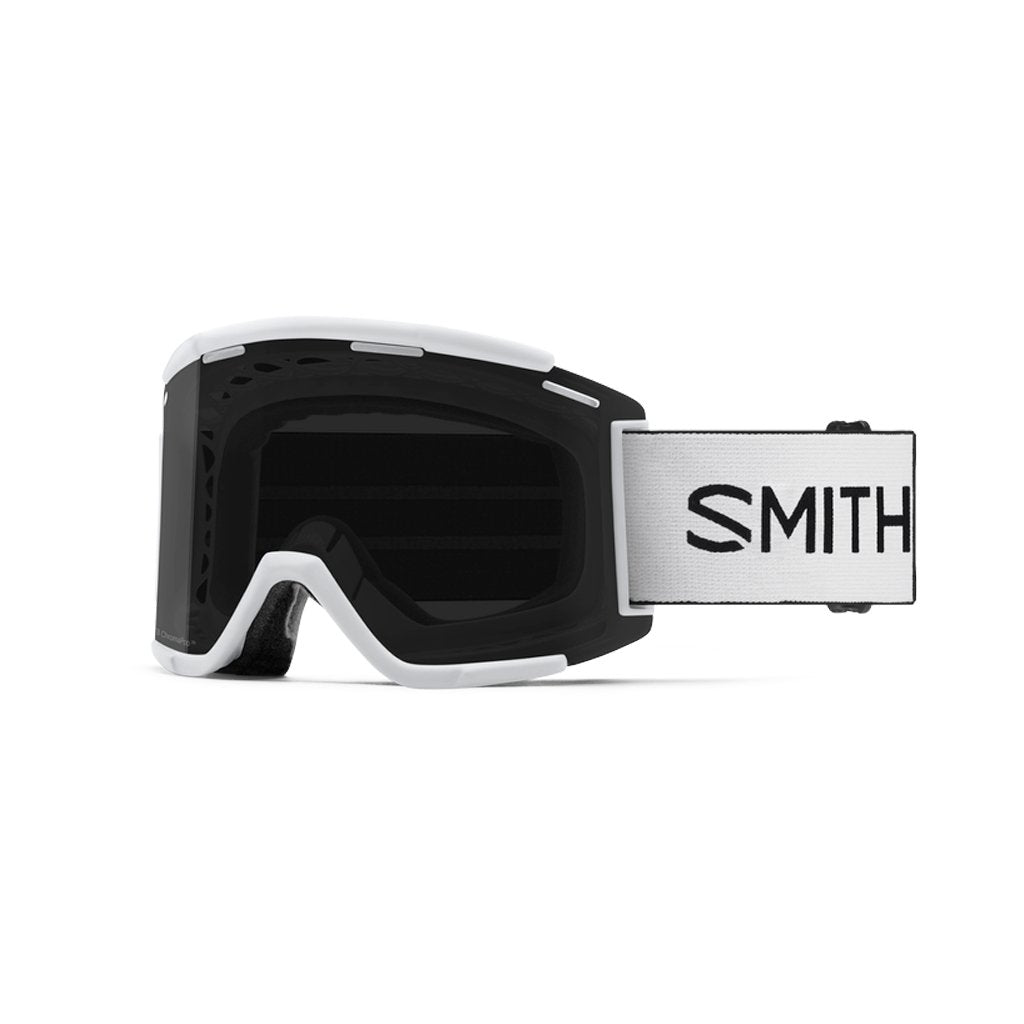 MTB Goggles Smith Squad XL White - ChromaPop Sun Black & Clear - Genetik Sport