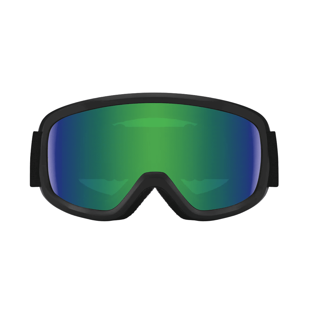 Youth Goggles Smith Snowday Black - Green Sol - X Mirror - Genetik Sport